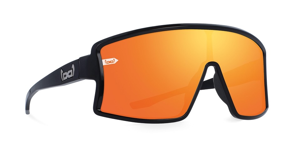 Gloryfy Sonnenbrille G21 black shiny unbreakable 135mm verspiegelt Radfahrbrille
