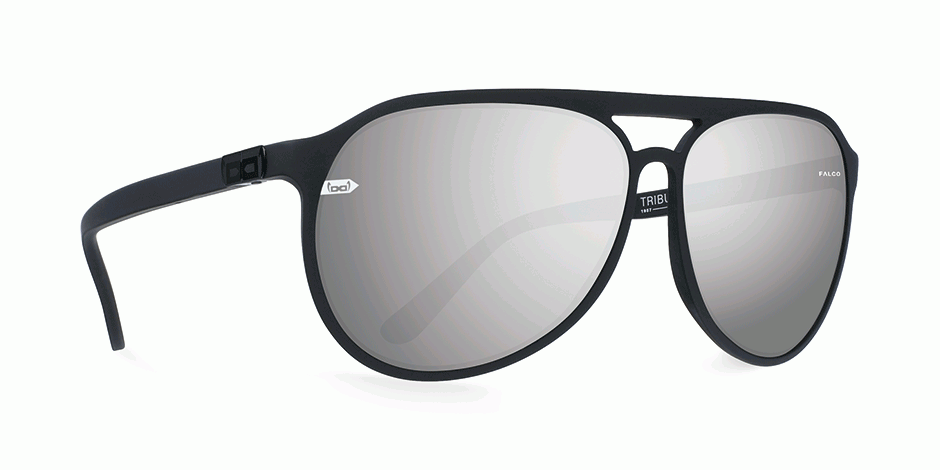 Gloryfy Sonnenbrille Gi3 Navigator Tribute to Falco Size L schwarz silber verspiegelt