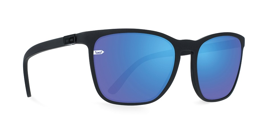 Gloryfy Sonnenbrille Gi26 Kingston black matt blau verspiegelt unbreakable schwarz