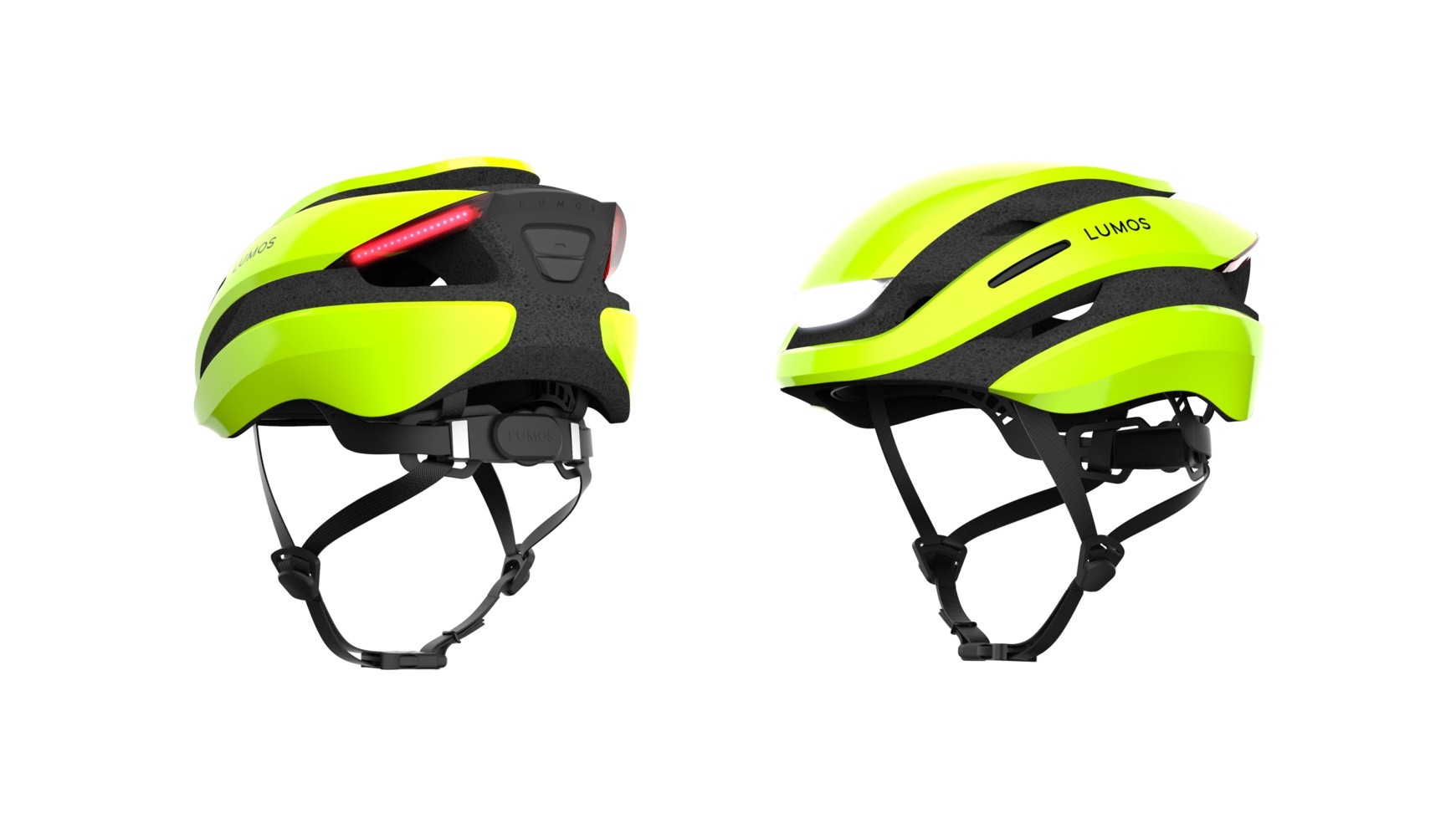 Lumos Ultra Fahrradhelm LED Helm Blinker hinten M/L 54-61cm electric lime grün