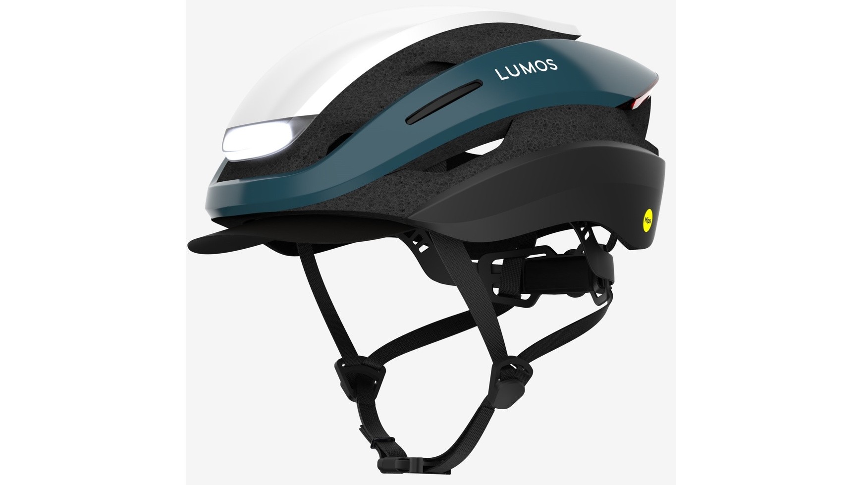 Lumos Ultra MIPS+ Fahrradhelm LED Blinker & Bremslicht hinten ML 54-61cm deep bluePLUS