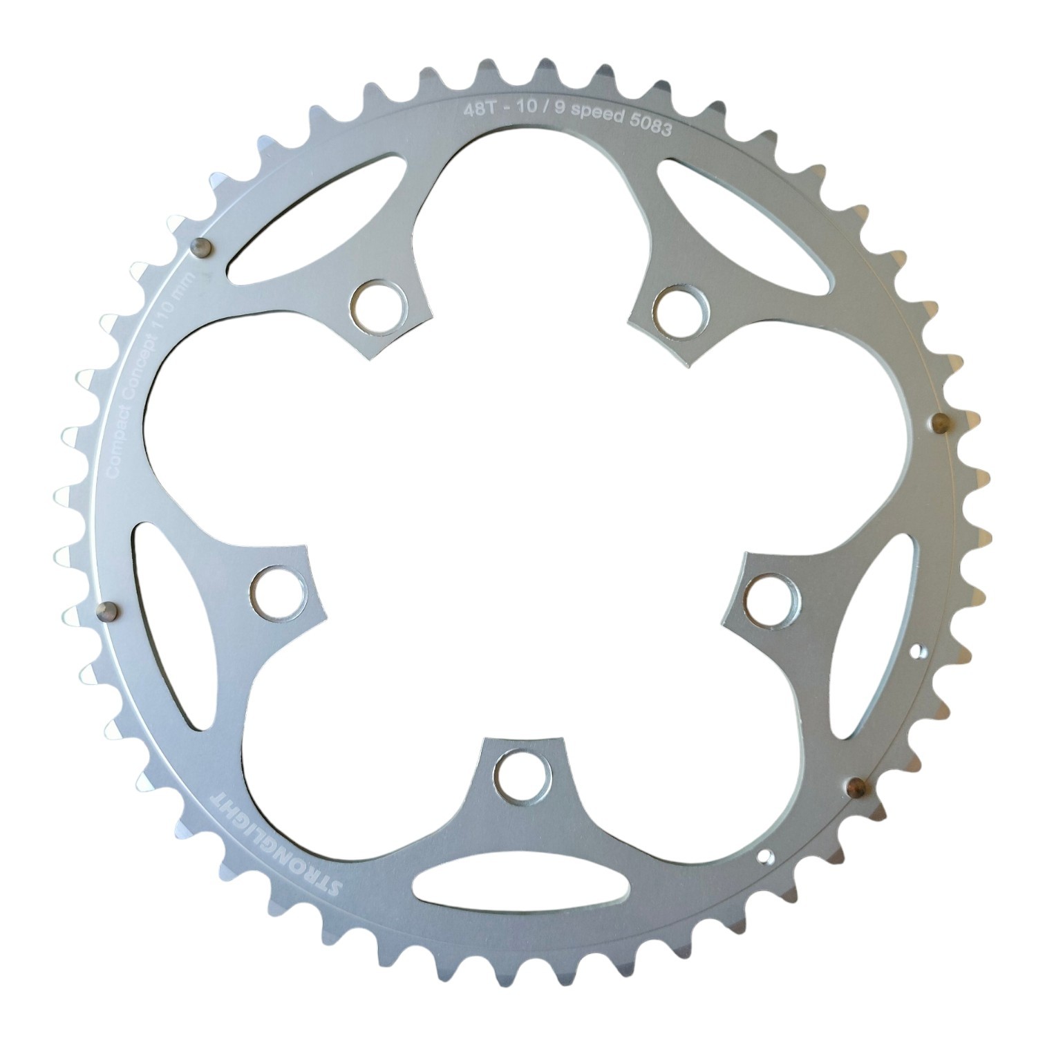 Stronglight Kettenblatt Type S 110mm LK 48 Zähne 5-Arm außen 9 / 10fach silber