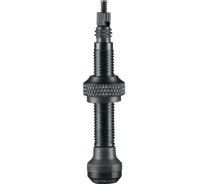 Schwalbe Tubeless Ventilset 2er Pack Aluminium schwarz eloxiert 40mm SV Presta