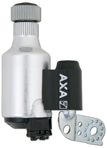 Fahrraddynamo AXA 8201 2+2 Anschlüsse Linksanbau silber Alugehäuse Stahllaufrolle