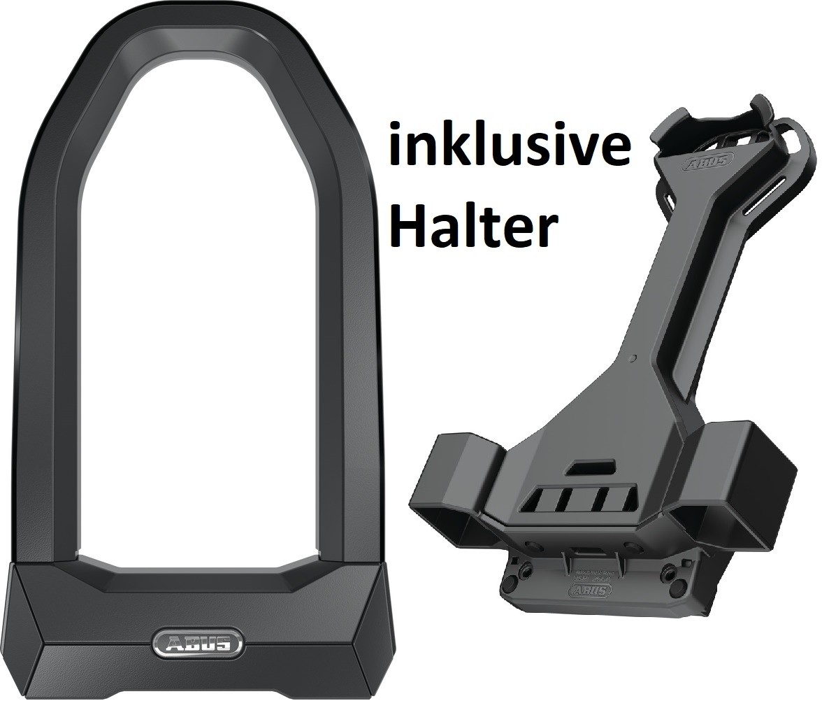 Abus Fahrradschloss Ebike GRANIT Super Extreme 2500/165HB230 & Halter USH2500 Lv15