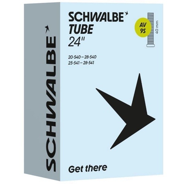 Schwalbe Rollstuhlschlauch AV9S 24 Zoll ETRTO 20-540 bis 28-541 40mm Ventil