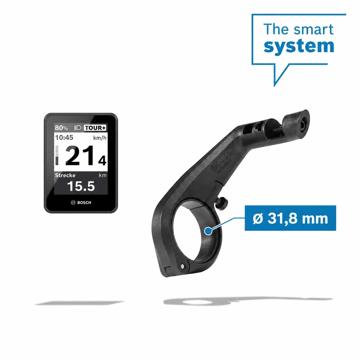 Bosch Nachrüst-Kit Intuvia200 31.8mm Lenkeraufnahme 2,4 Zoll Display & Halter
