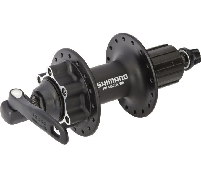 Shimano Hinterradnabe FHM525 36 Loch Schnellspanner 8-9-10-fach 6Loch schwarz