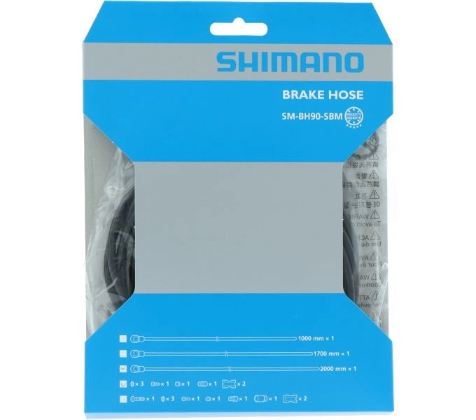 Shimano Bremsleitung XTR Banjo gerade SM-BH90-SBM 2000mm komplett schwarz