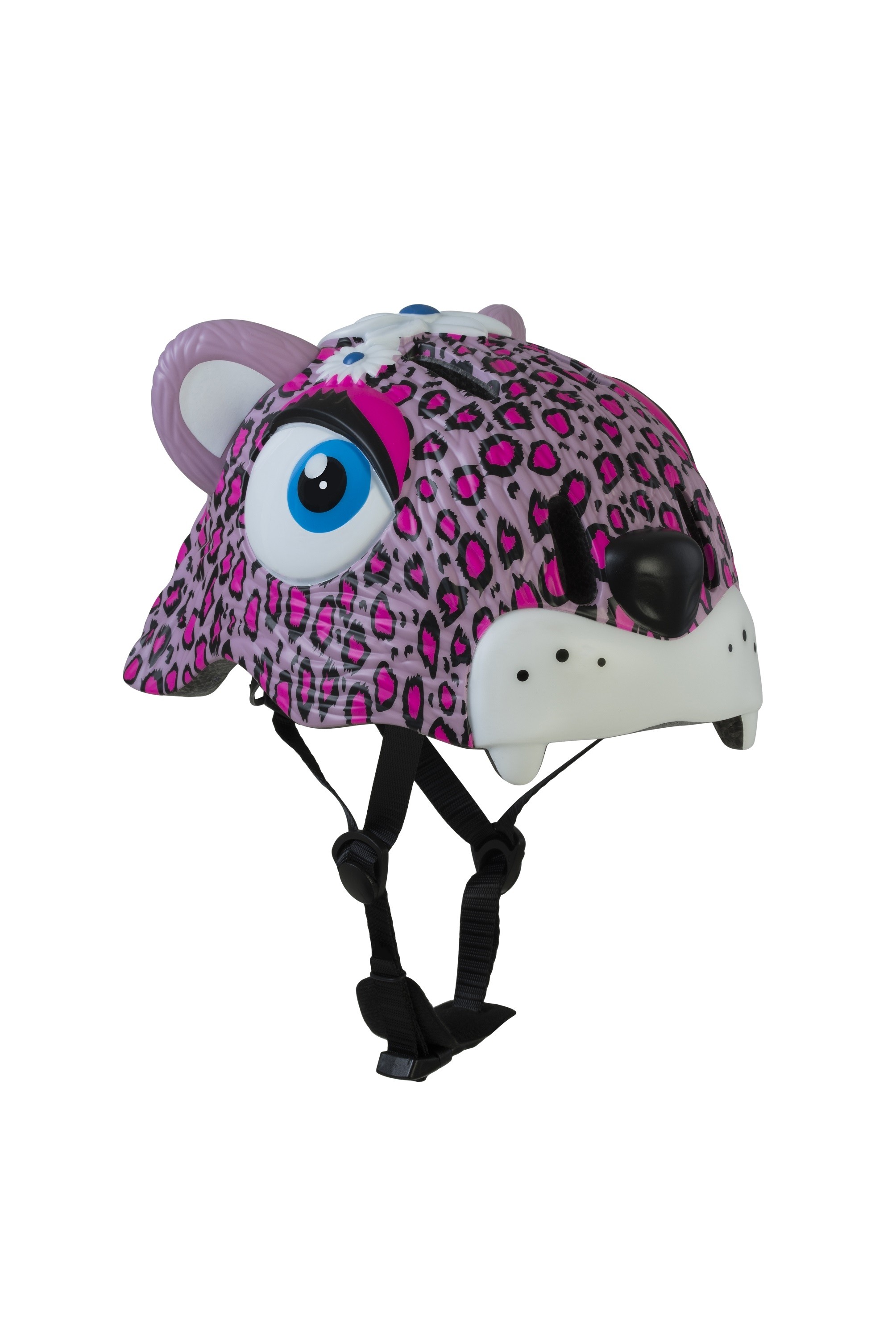 Crazy Safety Kinderhelm Leopard pink 49-55cm Kopfumfang Led-Licht