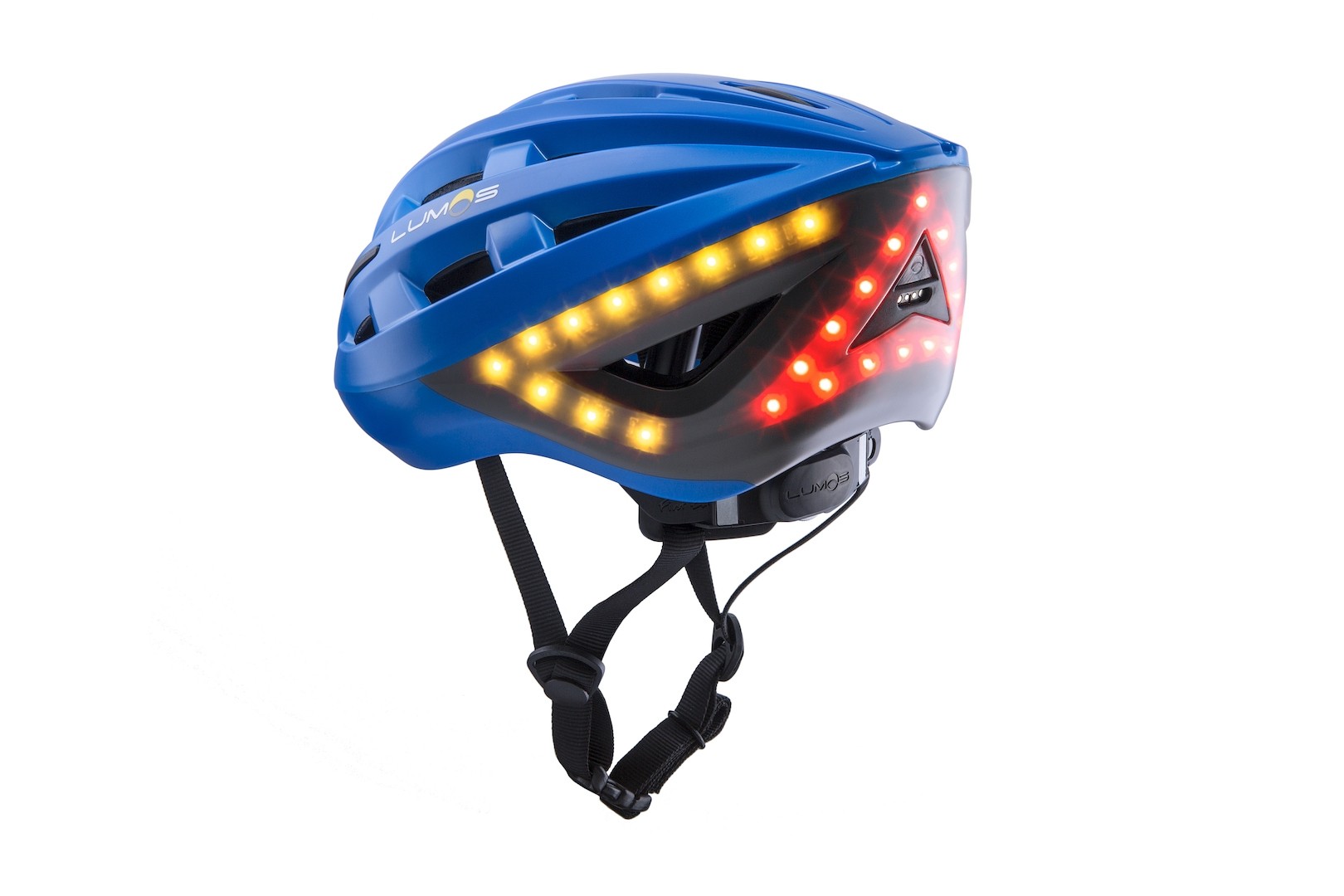 Lumos Fahrradhelm LED Helm Blinker Warnlicht Licht Remote blau cobalt blue