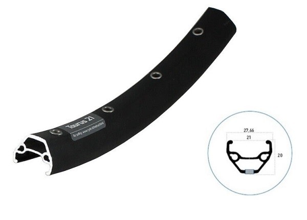 Felgenring Ryde Taurus21 Disc 36Loch schwarz 559-21 26x1.75 Zoll 8,5mm Ventilloch Alu