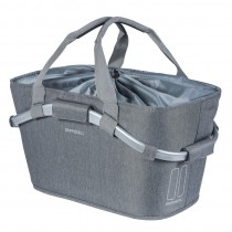 Basil Gepäckträgerkorb City Tasche Classic Carry All mit MIK Adapterplatte grau greymelee