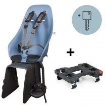 Urban Iki Gepäckträgerkindersitz Fahrrad mit Adapter blau schwarz abschließbar TaKe