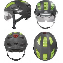 Abus Fahrradhelm Hyban 2.0 Ace Größe L 56-61 cm titan Fliegennetz Visier