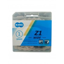 KMC Fahrradkette Z1 Wide EPT 128 Glieder 1/2x1/8 Zoll mit Snap-On Verschluss