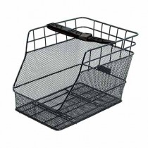Fahrradkorb BRN Cargo schwarz Größe M mit Gurt 36x34x28 cm Gepäckträgerkorb