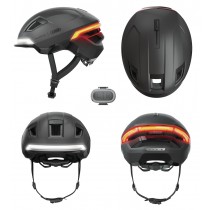 Abus Fahrradhelm HYP-E Volcano titan Größe M 54-58 cm S-Pedelec Licht Blinker