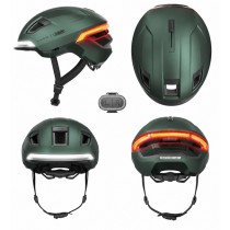 Abus Fahrradhelm HYP-E jungle green Größe M 54-58 cm S-Pedelec Licht Blinker