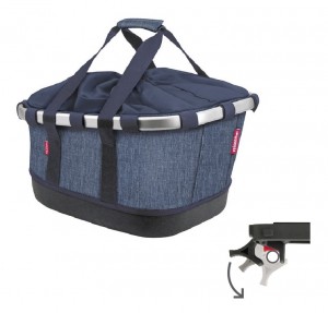 Klickfix Reisenthel Bikebasket GT UniKlip2 Fahrradkorb Einkaufskorb twist blue