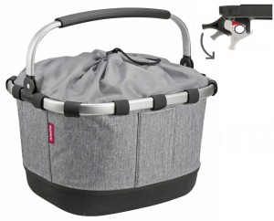 Klickfix Reisenthel Carrybag GT twist silver UniKlip2 Adapter für Gepäckträgermontage