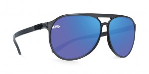 Gloryfy Sonnenbrille Gi3 Navigator anthracite Größe M 131mm schwarz blau verspiegelt