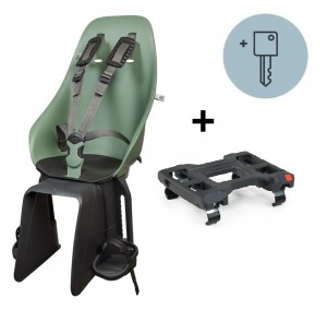 Urban Iki Gepäckträgerkindersitz Fahrrad mit Adapter grün schwarz abschließbar TaKe