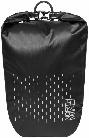 Northwind Barrier Fahrradseitentasche wasserfest viel Stauraum schwarz 25L