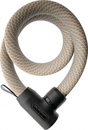 Abus Kettenschloss YARNIT 4004K/110 sand stone Textilschloss Level 7 flexibel 110cm