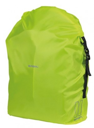 Basil Regenüberzug neongelb Gummizug für Rucksäcke Schultaschen vertikale Taschen