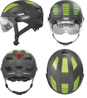 Abus Fahrradhelm Hyban 2.0 Ace Größe M 52-58 cm titan Fliegennetz Visier