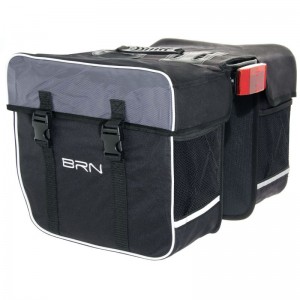 Gepäckträgertasche Doppeltasche 32L stabil verstärkt Fahrradtasche schwarz