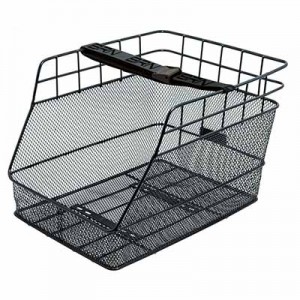 Fahrradkorb BRN Cargo schwarz Größe L mit Gurt 40x28x28 cm Gepäckträgerkorb