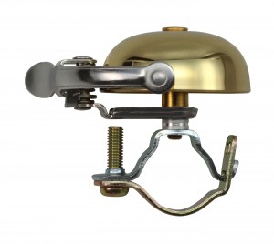 Crane Bell Co. Suzu Mini Klingel Glocke Retro gold messing Steel Band Mount