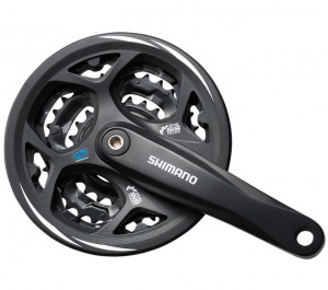 Shimano Kurbelgarnitur Altus FCM311 170mm 28/38/48T Zähne vierkant Kettenschutzring
