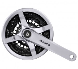 Shimano Tourney FC-TY501 Kettenradgarnitur 24-34-42 Zähne 170mm silber