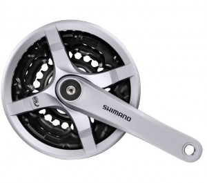 Shimano Tourney FCTY501 Kettenradgarnitur Kurbel 28-38-48 Zähne 175mm silber