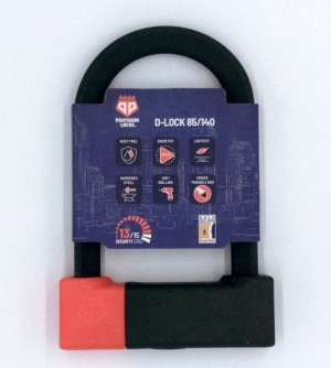 PentagonLocks D-Lock U Lock Bügelschloss sicher robust Typ 85/140 schwarz-rot