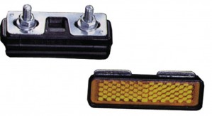 Pedalstrahler Reflektoren zum schrauben schraubbar schwarz Set mit 4 Stück