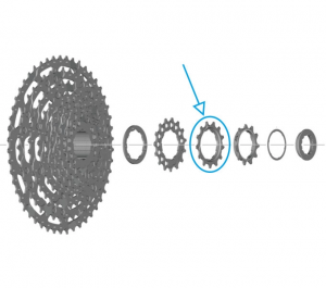 Shimano Ersatzteil Zahnkranz Ritzel CS-LG600-11fach 13T 13 Zähne Linkglide Cues