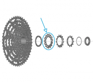 Shimano Ersatzteil Zahnkranz Ritzel CS-LG600-11fach 15T 15 Zähne Linkglide Cues