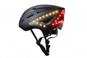 Lumos Fahrradhelm LED Helm Blinker Bremslicht Licht Remote schwarz charcoal black