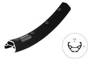 Felgenring Ryde Taurus21 Disc 36Loch schwarz 622-21 28x1.75 Zoll 8,5mm Ventilloch Alu