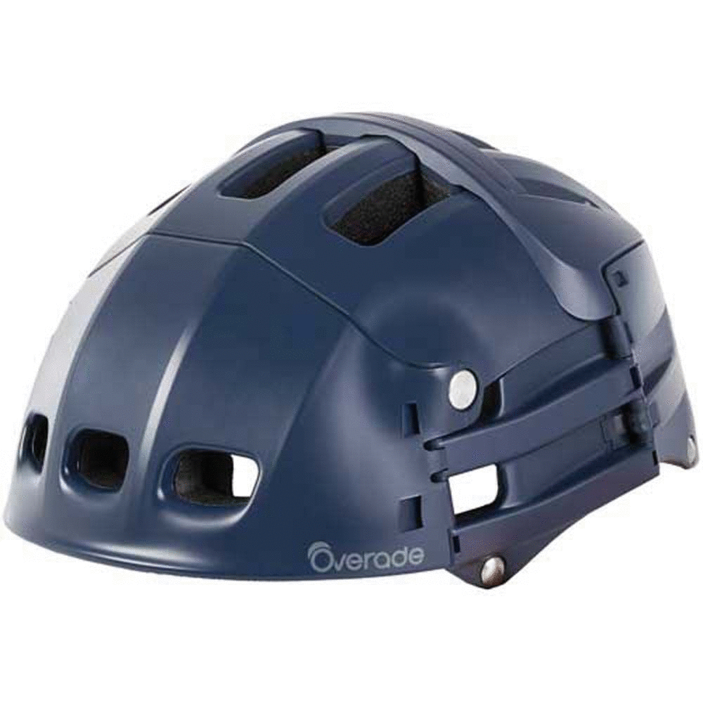 Overade Plixi Helm faltbarer Fahrradhelm helmet  schwarz blau 54 55 56 57 58 cm