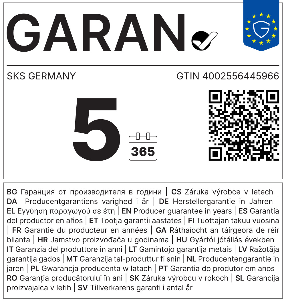 GARAN-Label: Herstellergarantie