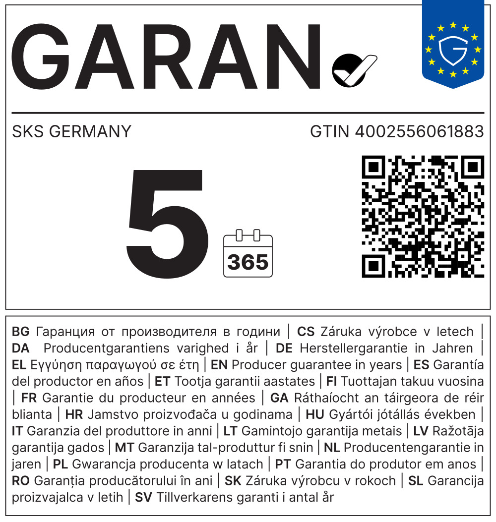 GARAN-Label: Herstellergarantie